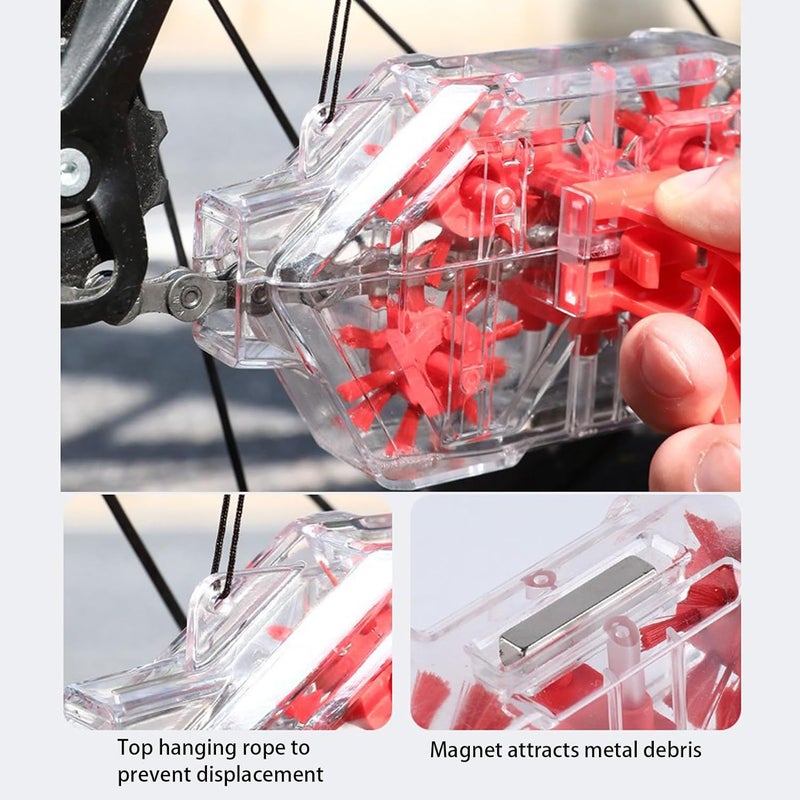 Senzz Bike Chain Cleaner Kit, Bicycle Chain Cleaning Brush Set with Gear Brush & Scrubber, Deep Clean Tool for Mountain, Road & BMX Bikes - Image 5